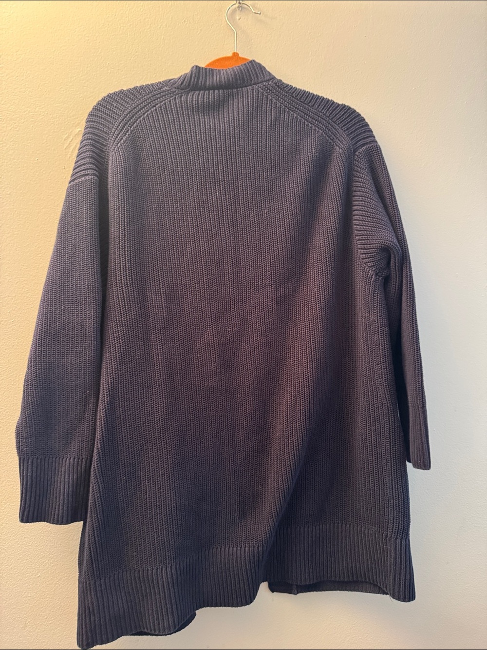 SALE‼️MIA Navy Open-Front Ribbed Cardigan - Picture 8 of 8